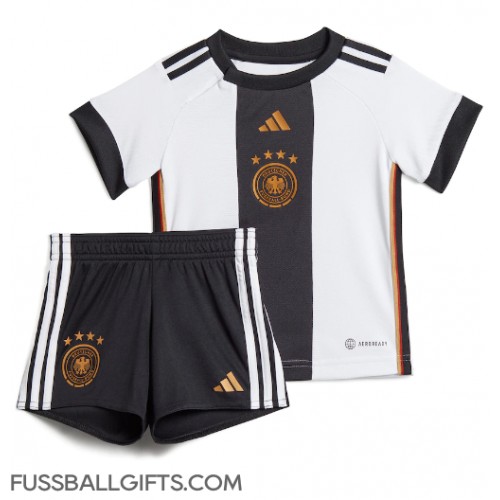 Deutschland Fußballbekleidung Heimtrikot Kinder WM 2022 Kurzarm (+ kurze hosen)